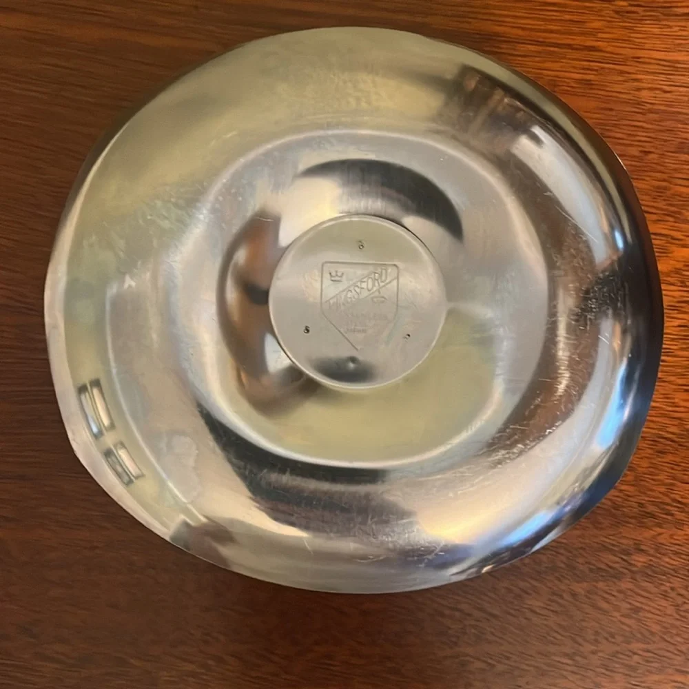 Vintage Kingsford Stainless Steel Pedestal Gravy Boat Bowl Dish 1970's